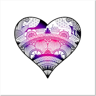 Heart Mandala Posters and Art